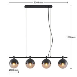 Lucande Dustian Hängeleuchte, 4-flammig -Lucande 9639223 6