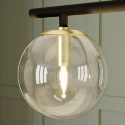 Lucande Sotiana Hängelampe, 4 Glaskugeln, Messing -Lucande 9639228 8