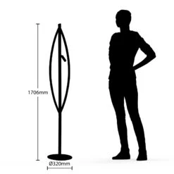 Lucande Matwei LED-Stehlampe, Oval, Messing -Lucande 9639241 6