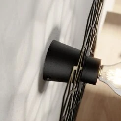 Lucande Alexaru Wandleuchte, Waben, Schwarz 12 Lucande Alexaru Wandleuchte, Waben, Schwarz -Lucande 9639246 3