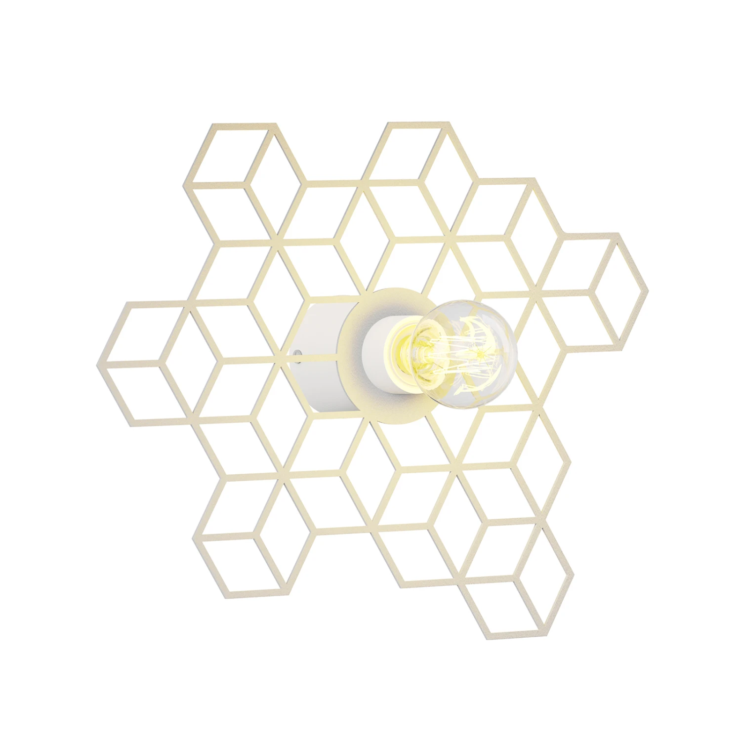 Lucande Alexaru Wandleuchte, Waben, Weiß 6 Lucande Alexaru Wandleuchte, Waben, Weiß – Bild 6