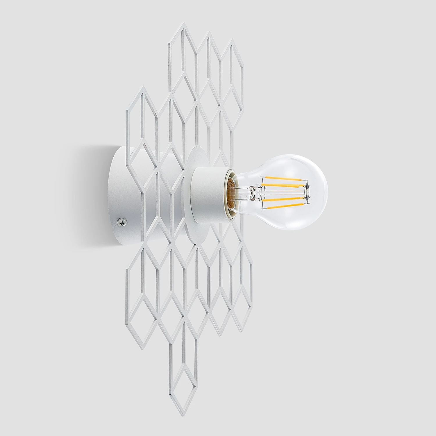 Lucande Alexaru Wandleuchte, Waben, Weiß 9 Lucande Alexaru Wandleuchte, Waben, Weiß – Bild 9