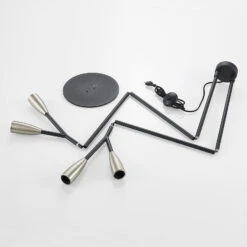 Lucande Carlea Stehleuchte, 4-fl., Schwarz-nickel -Lucande 9639257 7