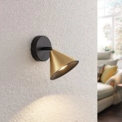 Lucande Kartio Deckenlampe, 1-fl.,neigbar, Messing 14 Lucande Kartio Deckenlampe, 1-fl.,neigbar, Messing -Lucande 9639261 5