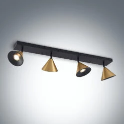 Lucande Kartio Deckenlampe, 4-fl.,neigbar, Messing -Lucande 9639269 7