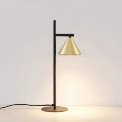 Lucande Kartio Tischleuchte, Messing -Lucande 9639271 3