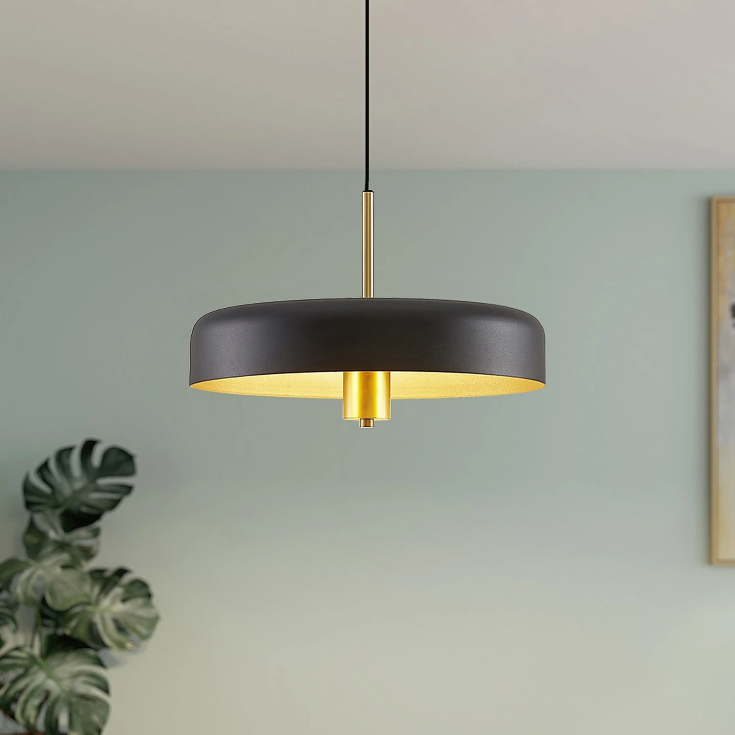 Lucande Filoreta Pendellampe, 45 Cm, Schwarz 1 Lucande Filoreta Pendellampe, 45 Cm, Schwarz