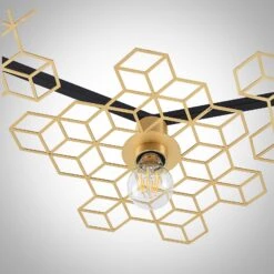 Lucande Alexaru Deckenleuchte, 6-fl., Gold, Lang -Lucande 9639286 8