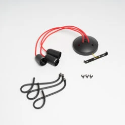 Lucande Jorna Deckenlampe, 3-flammig, Kabel Rot -Lucande 9639380 7