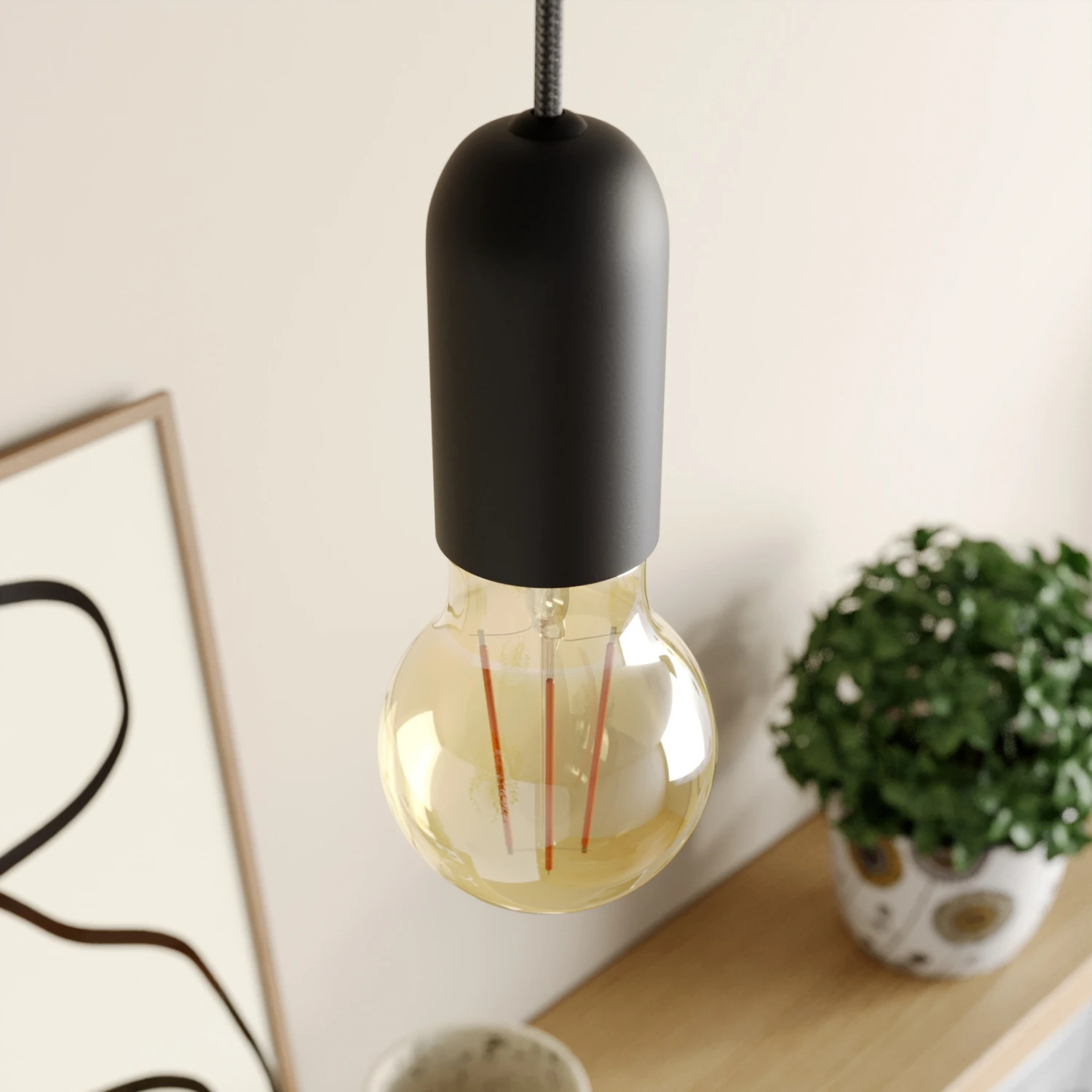 Lucande Jorna Hängeleuchte, Einflammig, Kabel Grau 5 Lucande Jorna Hängeleuchte, Einflammig, Kabel Grau – Bild 5