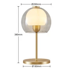 Lucande Mylah Tischleuchte Mit Glasschirmen -Lucande 9639390 3