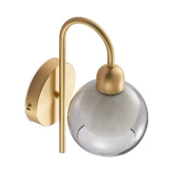 Lucande Mylah Wandleuchte Mit Glasschirm, Messing -Lucande 9639398 5