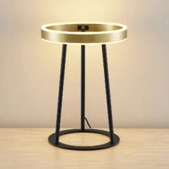 Lucande Seppe LED-Tischleuchte, Messing -Lucande 9639422 5