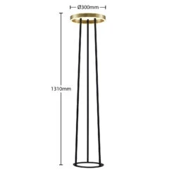 Lucande Seppe LED-Stehleuchte, Ø 30 Cm, Messing -Lucande 9639423 3