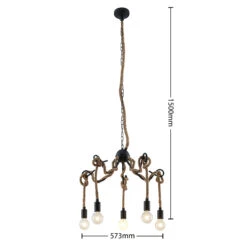 Lucande Ropina Hängeleuchte, Fünfflammig -Lucande 9639429 5