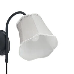 Lucande Binta Stoffwandleuchte, Vintage Silbergrau -Lucande 9639433 6