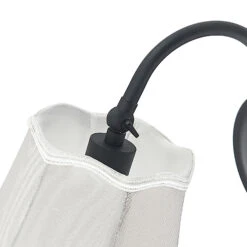 Lucande Binta Stoffwandleuchte, Vintage Silbergrau -Lucande 9639433 7