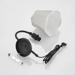 Lucande Binta Stoffwandleuchte, Vintage Silbergrau -Lucande 9639433 8