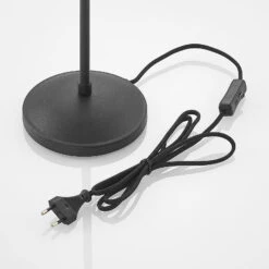 Lucande Binta Stofftischlampe, Vintage, Silbergrau -Lucande 9639439 7