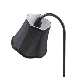 Lucande Binta Stofftischleuchte, Vintage, Schwarz -Lucande 9639440 6