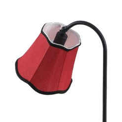 Lucande Binta Stofftischleuchte, Vintage, Rostrot -Lucande 9639441 6