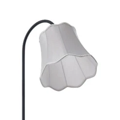 Lucande Binta Stoffstehleuchte, Vintage Silbergrau -Lucande 9639445 5