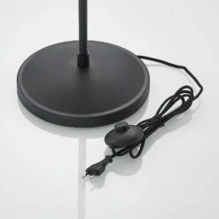 Lucande Binta Stoffstehleuchte, Vintage Silbergrau -Lucande 9639445 7