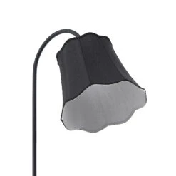 Lucande Binta Stoffstehleuchte, Vintage, Schwarz -Lucande 9639446 5