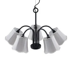 Lucande Binta Hängelampe, Fünfflammig, Silbergrau -Lucande 9639463 5