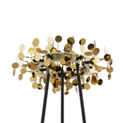 Lucande Glimmo LED-Tischleuchte, Schwarz, Messing -Lucande 9639494 5