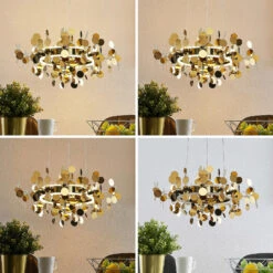 Lucande Glimmo LED-Pendelleuchte, Schwarz, Messing 11 Lucande Glimmo LED-Pendelleuchte, Schwarz, Messing -Lucande 9639496 2