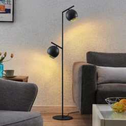 Lucande Sivanel Stehleuchte Mit Zwei Schirmen