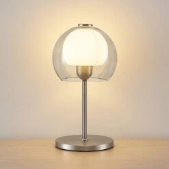 Lucande Kaiya Tischleuchte Mit Glasschirm -Lucande 9639560 4