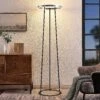 Lucande Seppe LED-Stehleuchte, Ø 50 Cm, Nickel