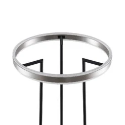 Lucande Seppe LED-Stehleuchte, Ø 50 Cm, Nickel -Lucande 9639571 5