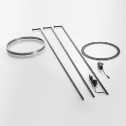 Lucande Seppe LED-Stehleuchte, Ø 50 Cm, Nickel -Lucande 9639571 8