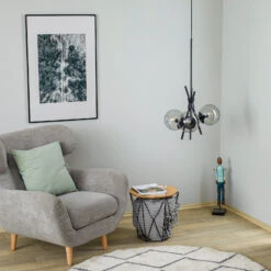 Lucande Sotiana Hängelampe, 3-fl., Rund, Schwarz -Lucande 9639643 2