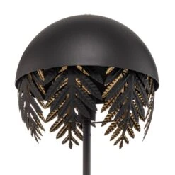 Lucande Aparas Stehlampe, Blattoptik, Schwarz-gold -Lucande 9639645 4