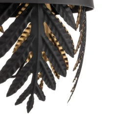 Lucande Aparas Stehlampe, Blattoptik, Schwarz-gold -Lucande 9639645 5