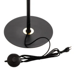 Lucande Aparas Stehlampe, Blattoptik, Schwarz-gold -Lucande 9639645 7