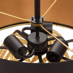 Lucande Malviras Stoff-Hängelampe, Blattdeko 1-fl. -Lucande 9639655 7