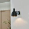 Lucande Servan Wandlampe Aus Schwarzem Eisen