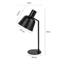 Lucande Servan Tischlampe Aus Schwarzem Eisen -Lucande 9639675 3