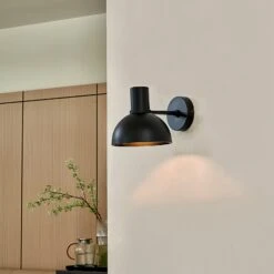 Lucande Mostrid Wandlampe Aus Schwarzem Eisen