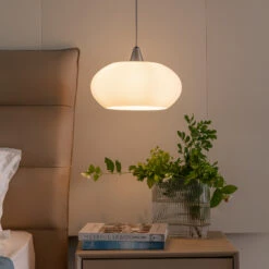 Lucande Sharvil Hängeleuchte, Einflammig, Glas