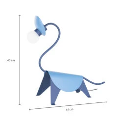 Lucande Idalina LED-Tischlampe, Dino, Blau -Lucande 9639750 3