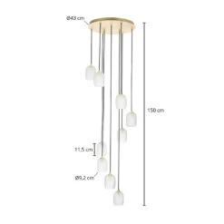 Lucande Taylan Hängeleuchte 9-flammig Rondell 13 Lucande Taylan Hängeleuchte 9-flammig Rondell -Lucande 9639758 4