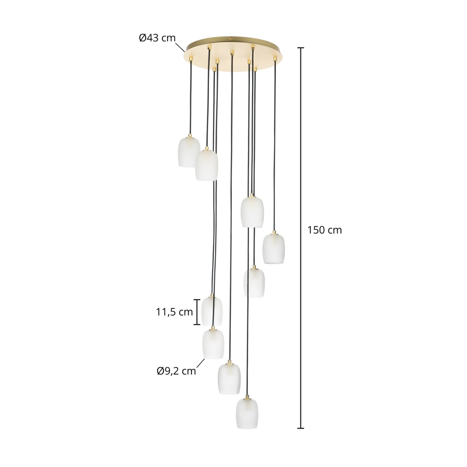 Lucande Taylan Hängeleuchte 9-flammig Rondell 5 Lucande Taylan Hängeleuchte 9-flammig Rondell – Bild 5