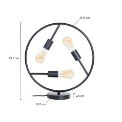 Lucande Linnard Tischleuchte Aus Eisen, 3-flammig -Lucande 9639759 3
