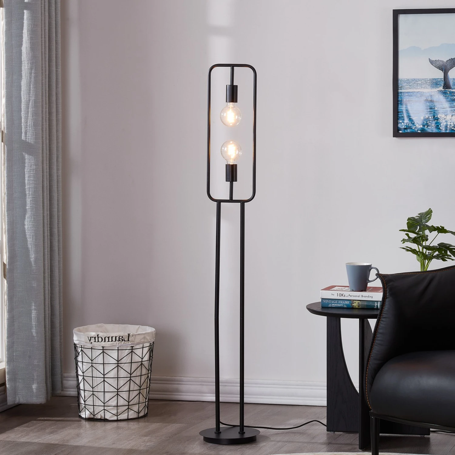 Lucande Tornike Stehleuchte, Zweiflammig, Eisen 1 Lucande Tornike Stehleuchte, Zweiflammig, Eisen